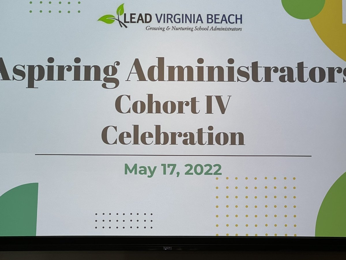 Drum roll please, getting ready to celebrate Aspiring Administrators Cohort IV!