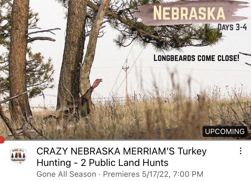 Tune in at 7 pm to watch days 3 and 4 of the boys Nebraska turkey hunt.
#hunting #Turkey #Nebraska