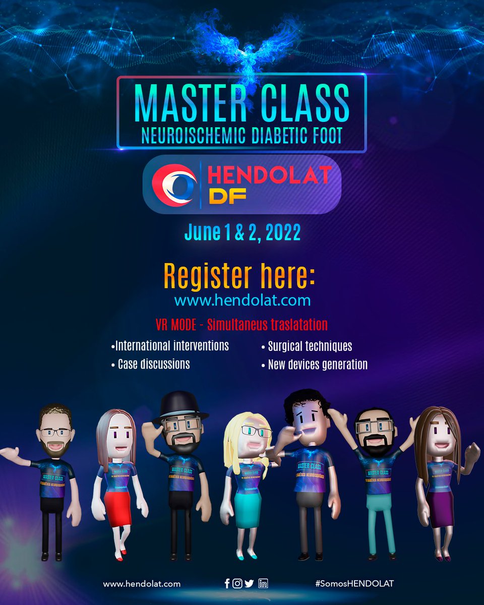 hendolat's tweet photo. We are a few days away from activating the #masterclass #hendolatdiabeticfoot that we prepare for you with all our efforts and passion. ❤️
𝘋𝘰𝘯'𝘵 𝘮𝘪𝘴𝘴 𝘪𝘵!
𝙎𝙞𝙜𝙣 𝙪𝙥 👉 https://t.co/R5DuFFScsM
#somoshendolat
#hendolat2022
#hendolatdf
#SaveTheDate https://t.co/YfLffvsF27