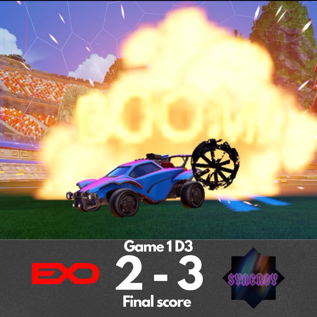EXO_rl_team's tweet photo. Despite taking a 2-1 series lead, Exo fall short to Synergy in the first game of the season in @SlipsHQ with a final series score of 2-3. Some defensive errors and miscommunications lead to what would be an upset victory for Synergy. #wemove #exo https://t.co/yPypvS0MpP