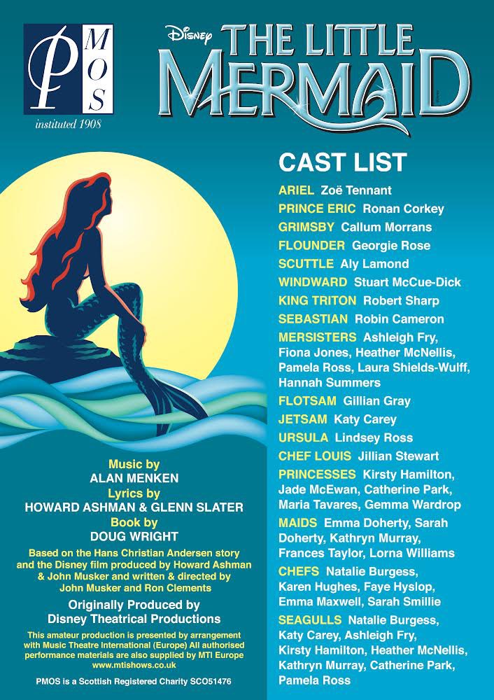 What a cast! 

Tickets will be on sale very, very soon so get the dates in your diary! 9th-13th August at The Beacon Arts Centre! We can’t wait for you to join us under the sea! 🌊 

#pmospresentsthelittlemermaid #pmos #musicaltheatre #thebeaconartscentre #castlist