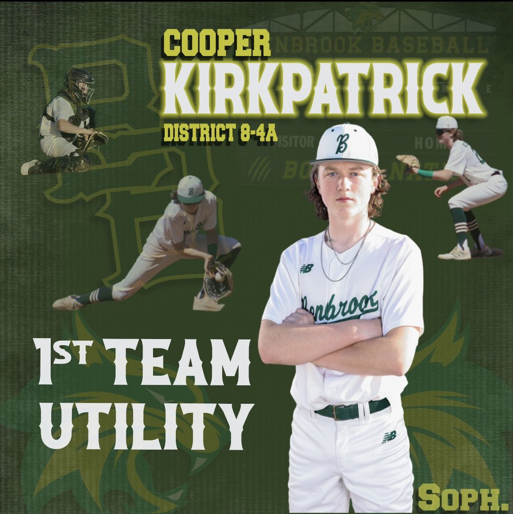 BaseballBobcats's tweet photo. 1st Team All District Pitcher in @JacksonLittlep1 and 1st Team Utility player Cooper Kirkpatrick 
@BenbrookBobcats @FWISDAthletics https://t.co/TKnEUZtMfh