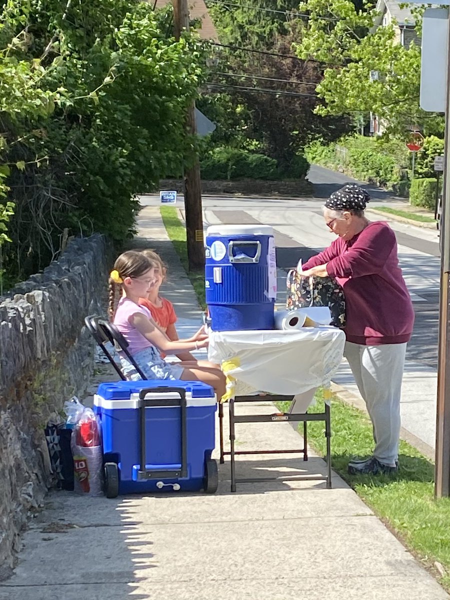 “Dad everybody will #vote 2day can we sell lemonade where they vote? Bc every person has 2 walk by us!” 
Me-what is ur cost?expecting No answer
McKenna-I knew u would ask!cup .07-mix.10-ice.03” .20 cost sell for .50- 100 cups &amp; we make 30$ 
Me🤭🥲#proudDad