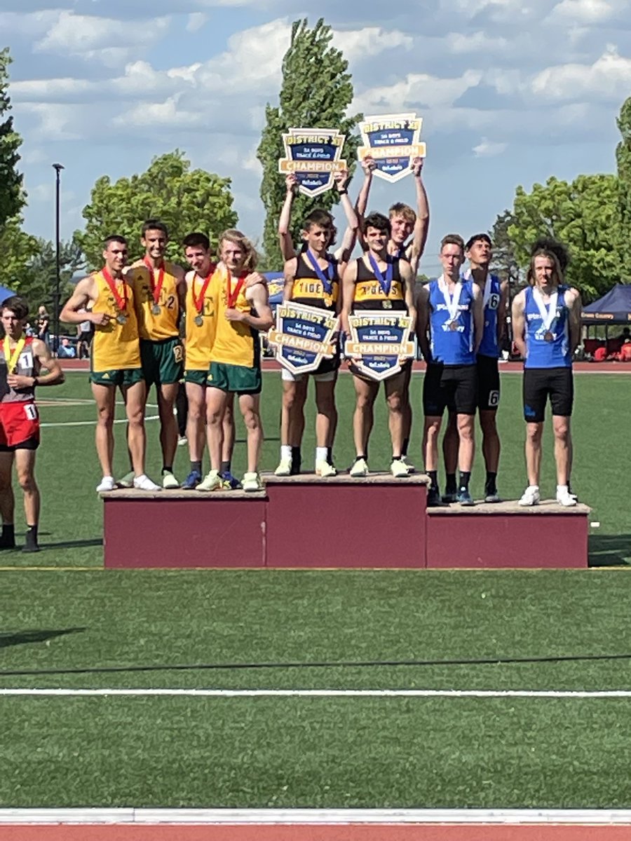 Congrats to our boys 4x8 relay for placing 2nd overall, earning the “trip to Ship” at States!!! Senior Matt Norton, Senior Holden Brown, Sophomore Tyler Finck, and anchor Junior Oscar Felegy!!! Way to go guys! ⁦<a href="/_EHSAthletics/">EHS Athletics</a>⁩ ⁦<a href="/EastPennSD/">EPSD</a>⁩ #hornetpride