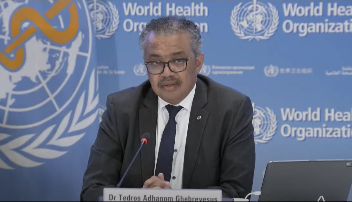 GHS's tweet photo. At today's @WHO briefing, @DrTedros urged for a stop to the siege &amp; blockade of #Tigray, calling it "dreadful."

"Close to 7M [people have been] under siege for >18 months. There's no telecom, no banking services, no electricity, no medicine. [Only], a trickle of food and fuel." https://t.co/Oo8edVWTmt