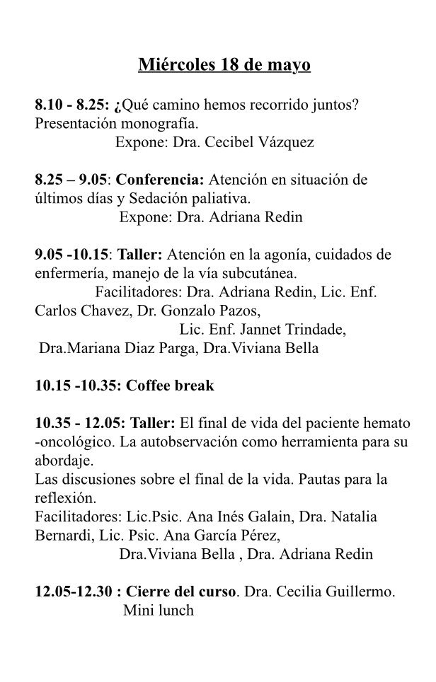 hcmquintela's tweet photo. 👩🏻‍🏫 Educación Médica Continúa : NUEVO CURSO👇
“Cuidados paliativos en Hematología: una integración necesaria.”
🗓18 de mayo
🕙 8 a 13 hs
📍 Anfiteatro piso 19. Hospital de Clínicas 
@CatedraHemato @CPaliativosHC https://t.co/iBe6BjEESo