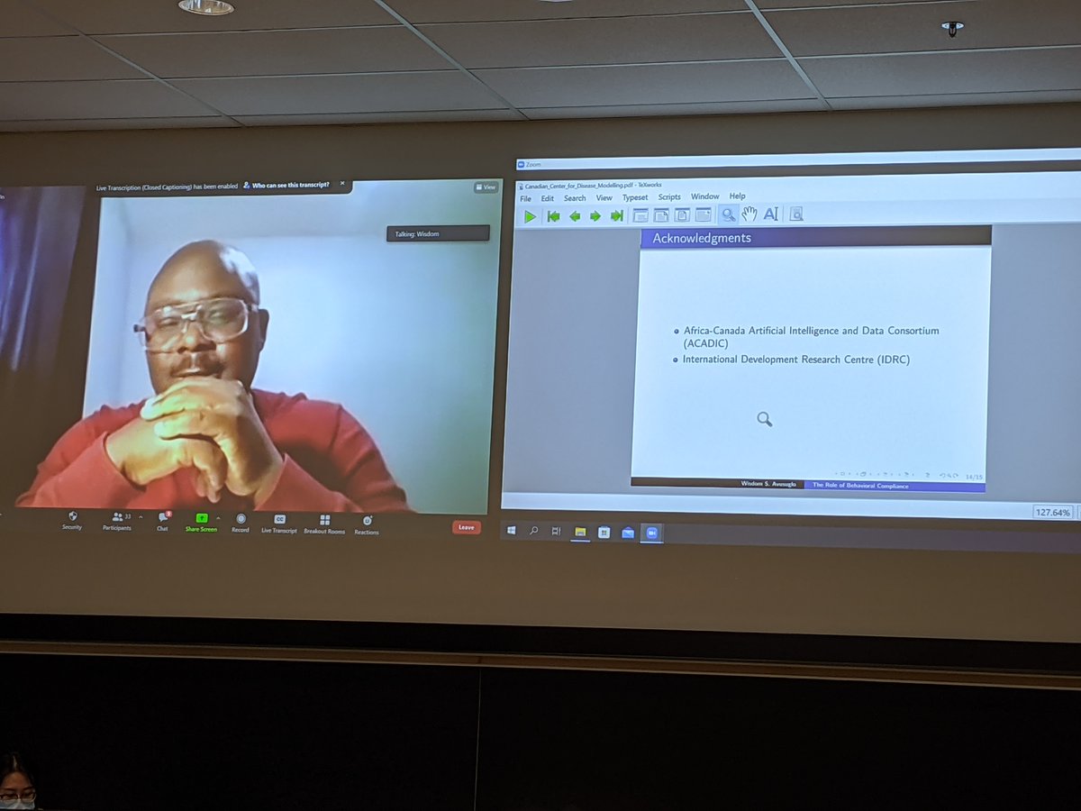 Canadian Centre for Disease Modelling (@york_cdm) on Twitter photo Dr. <a href="/Stallonezy/">Wisdom Avusuglo</a>, <a href="/theACADIC/">Africa-Canada AI & Data Innovation Consortium</a> postdoc live sharing his work on the role of behavioural compliance with non-pharmaceautical and pharmaceutical interventions in the fight against COVID-19. <a href="/YorkUScience/">YorkU - Science</a> <a href="/YUResearch/">York U Research & Innovation</a> <a href="/IDRC_CRDI/">IDRC | CRDI</a> <a href="/Sida/">Sida</a> <a href="/GlobalSAI4COVID/">Global South AI4Covid Program</a> <a href="/GautengProvince/">Gauteng Provincial Gov</a> Dr. <a href="/Stallonezy/">Wisdom Avusuglo</a>, <a href="/theACADIC/">Africa-Canada AI & Data Innovation Consortium</a> postdoc live sharing his work on the role of behavioural compliance with non-pharmaceautical and pharmaceutical interventions in the fight against COVID-19. <a href="/YorkUScience/">YorkU - Science</a> <a href="/YUResearch/">York U Research & Innovation</a> <a href="/IDRC_CRDI/">IDRC | CRDI</a> <a href="/Sida/">Sida</a> <a href="/GlobalSAI4COVID/">Global South AI4Covid Program</a> <a href="/GautengProvince/">Gauteng Provincial Gov</a>