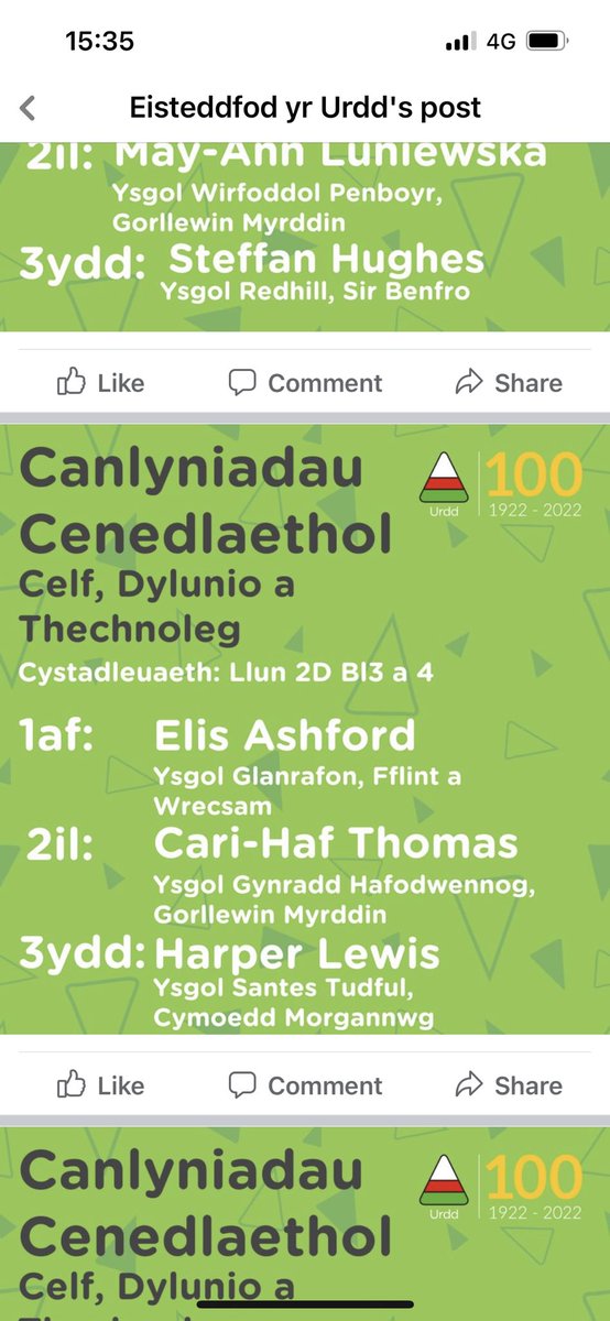 Da iawn ti elis yn ennill y cystadleuaeth Celf. Gorau yng Nghymru!!👍<a href="/YsgolG/">Ysgol Glanrafon</a> <a href="/URDDFFAW/">Urdd Fflint a Wrecsam</a>