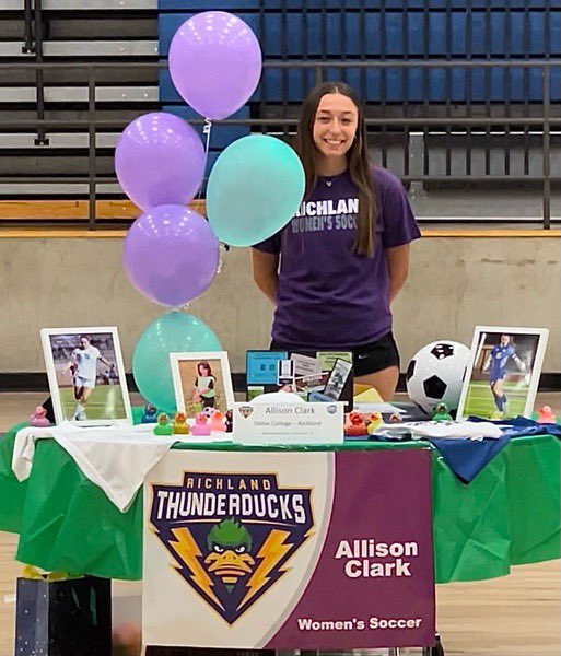 Congratulations to Allison Clark who signed today to play for Richland College. We are proud to say you played at Boswell!!