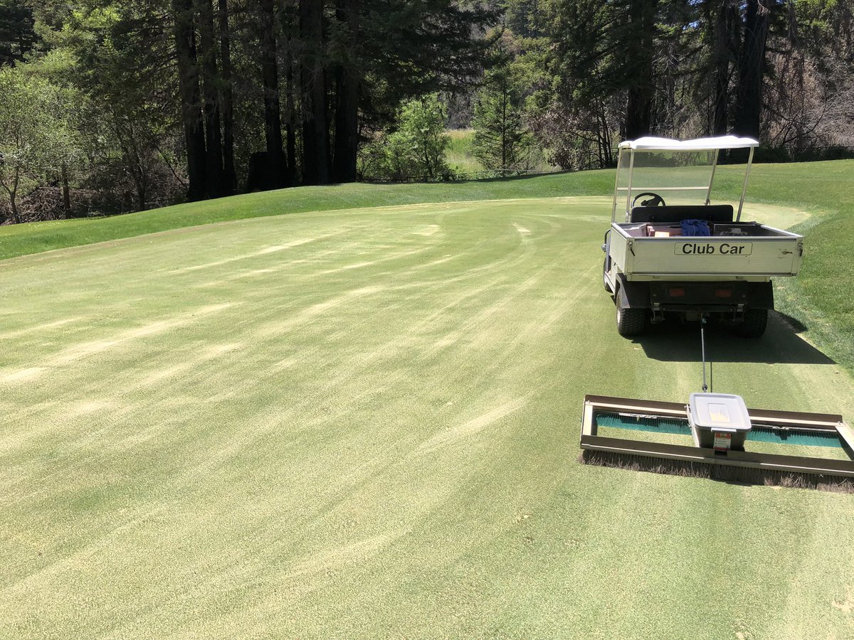 BCGCSuper's tweet photo. Top dressing greens today https://t.co/KWOzuwebxx