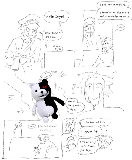 Shitty rough comic that's been in my drafts for a bit // Ingo is spiritually an old man who's completely out of touch with modern internet things 