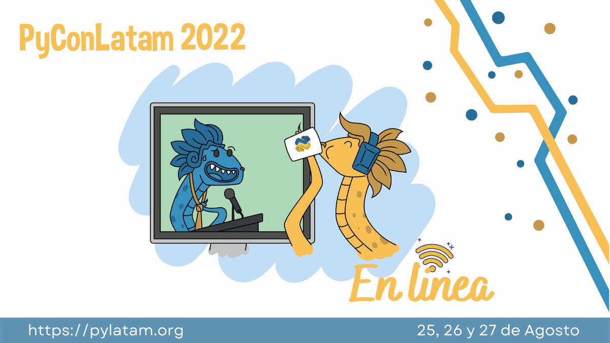 PyLatam's tweet photo. ¡Ya es oficial! 🎉🐍

Este Agosto 2022 tendremos nuestra edición PyConLatam en línea.🚀

La conferencia que tiene como objetivo reunir a los desarrolladores de #Python de toda América Latina y la comunidad de Python en general.

¡No te lo puedes perder!

#PyConLatam22 💻💜
#PyCon https://t.co/NT9lTqWCAq