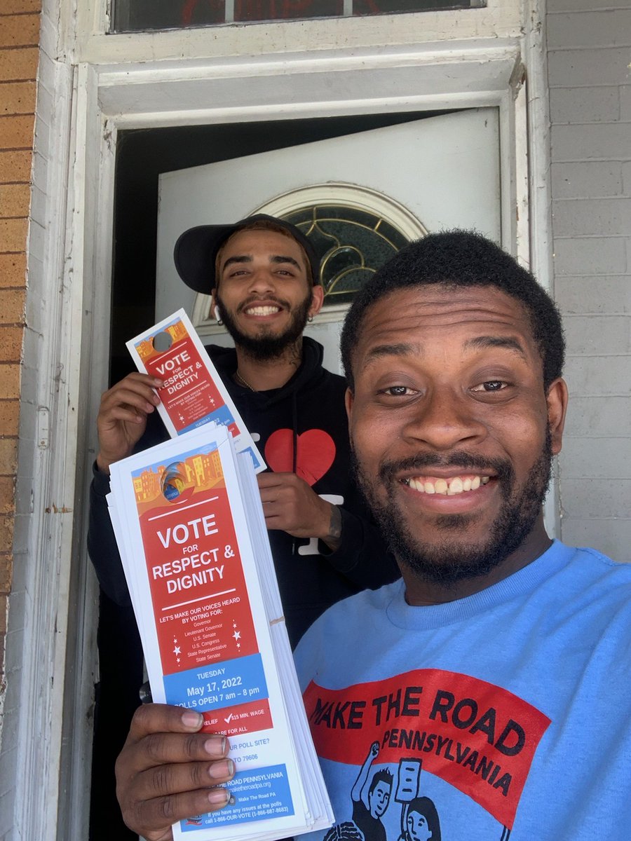 MakeTheRoadPA's tweet photo. #Philly make sure to #GetOutTheVote! Polls close at 8 PM, make sure you cast your ballot for:
✅Governor
✅Lt Governor
✅U.S. Senate
✅U.S. Congress
✅PA State House and Senate
Not sure what these positions are or want to know more? Read: https://t.co/bYg2ER2DAp #BeReadytoVote https://t.co/p3xDi1VgcF
