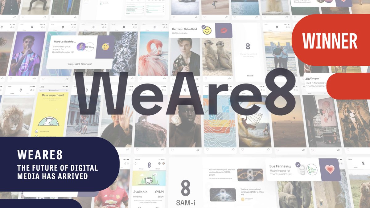 BMAwards_'s tweet photo. The award in the Launch of the Year category goes to @WeAre8Official for The Future of Digital Media has arrived, congratulations #BritishMediaAwards https://t.co/aePxLJ05EQ