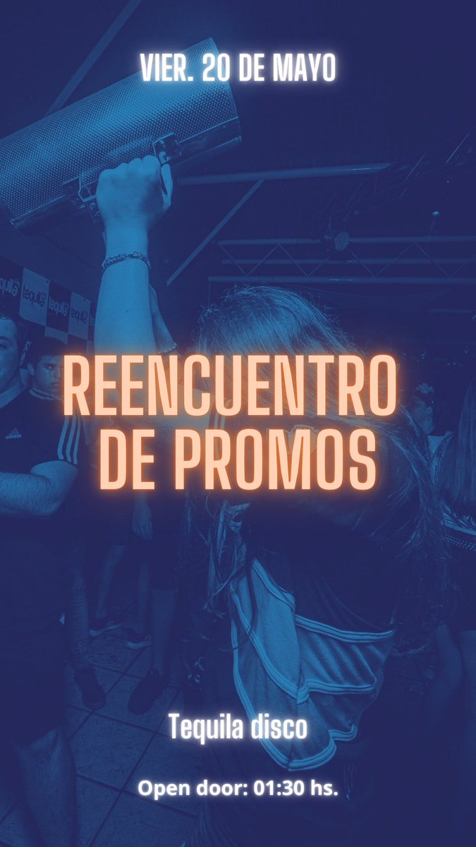 📌Viernes 20 ⚠️RENCUENTRO DE PROMOS⚠️
🎟Conseguí tu anticipada con los integrantes de la promo🎟
🎧 <a href="/nicoofiliberti/">Nicoofiliberti</a> 
📸 <a href="/Silvio_Martz/">Silvio Martinez</a> 
📌 Ingreso +15 
⚠️PROMOS DE LA ZONA PRESENTES
#sevuelveasacarlachomba 🤩🥳
💙🤍🧡🤍💙