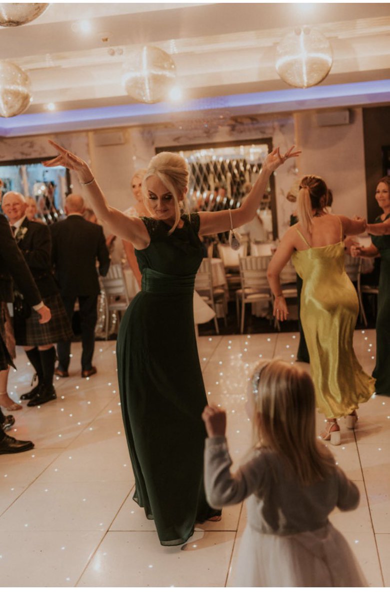 On the dance floor
