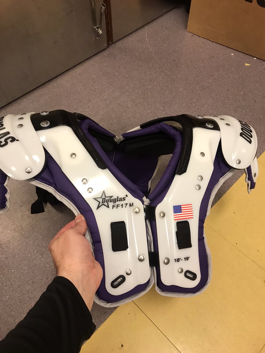 AlexLockemeyer's tweet photo. Excited to see some new @DouglasPads pads rolling in for the upcoming season! #protectionwithapurpose #StrapCity https://t.co/8nVaN7sYE8