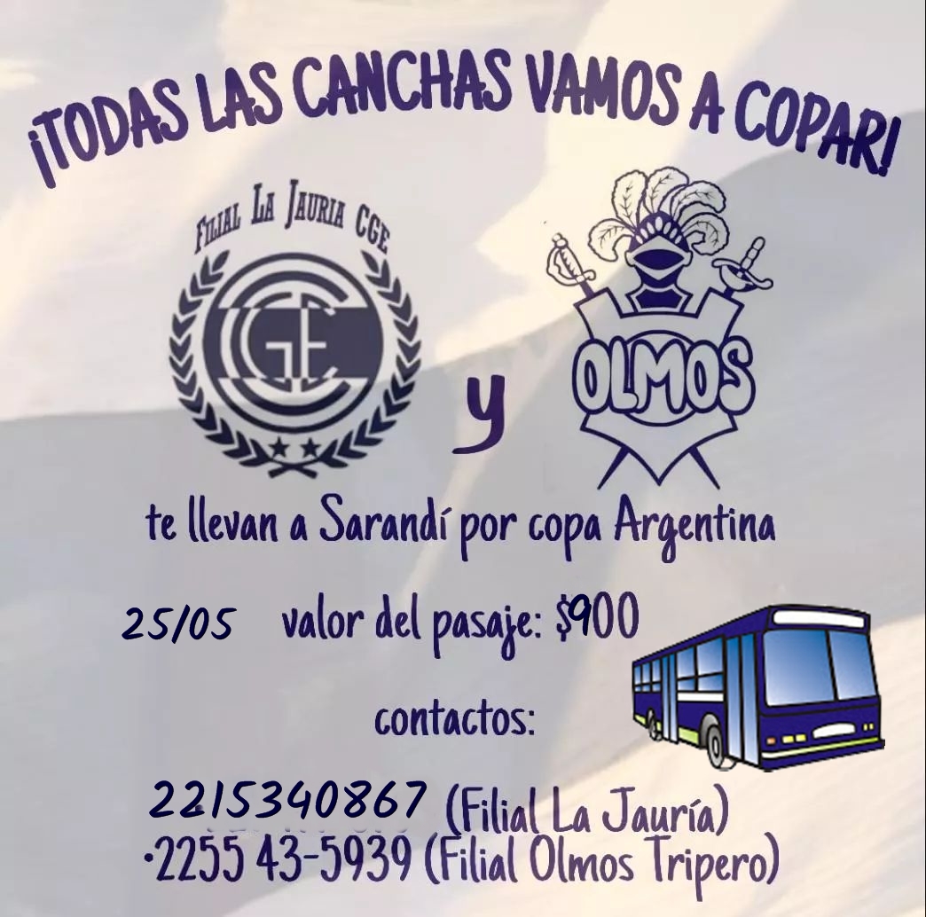 lajauriacge's tweet photo. Primer micro lleno. La filial saca segundo micro a caseros con un valor de $900 junto con Filial @OTripero Olmos Tripero ... Contactos al 2215340867 ( Filial La Jauria) o 2255435939 (Filial Olmos). Salimos de 155 y 60 y segunda parada en olmos. Quedan pocos lugares!
#GELP #CCGE https://t.co/2a4N9vBL2l