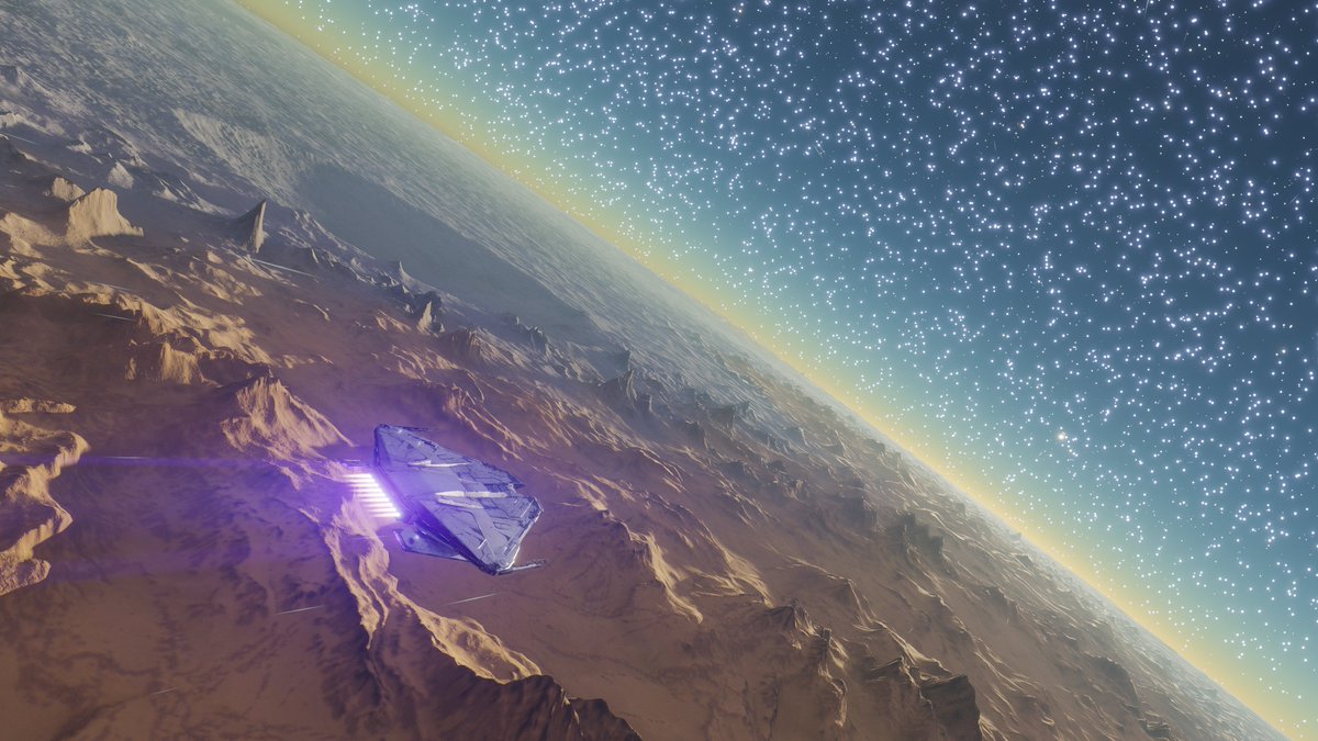 fallharbor's tweet photo. The Void takes me to some nice places. 

#EliteDangerousOdyssey @EliteDangerous #EliteDangerous #EliteCmdrs #StellarScreenshots #Space #Scifi #SPVFA https://t.co/dn7sZZvcMH