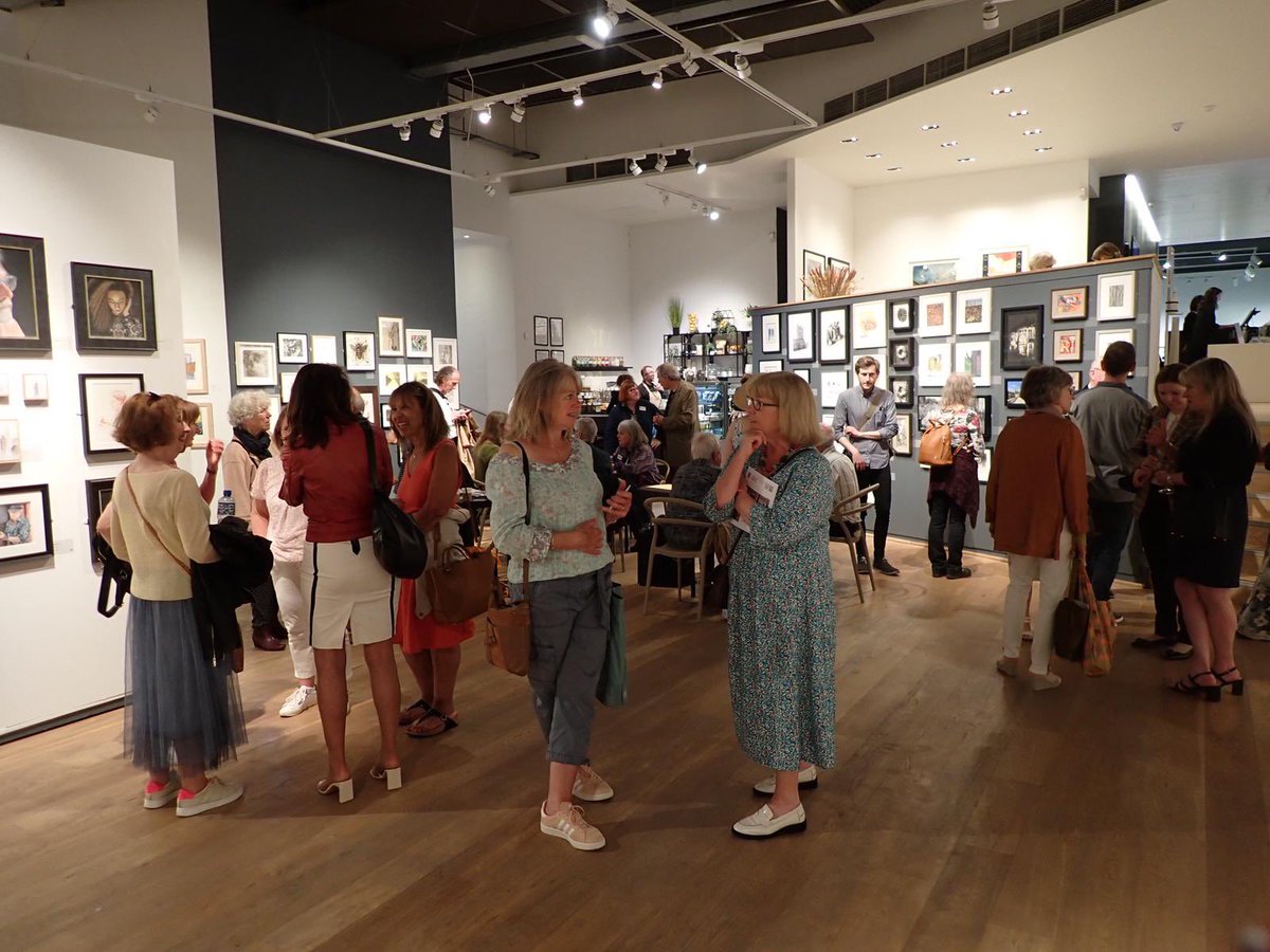 SGFADrawing's tweet photo. Today was the opening of the 101st @SGFADrawing open exhibition. It was so exciting to welcome people to the opening and enjoying the art. On until Saturday the 21st. https://t.co/wd7dbUPzpX
