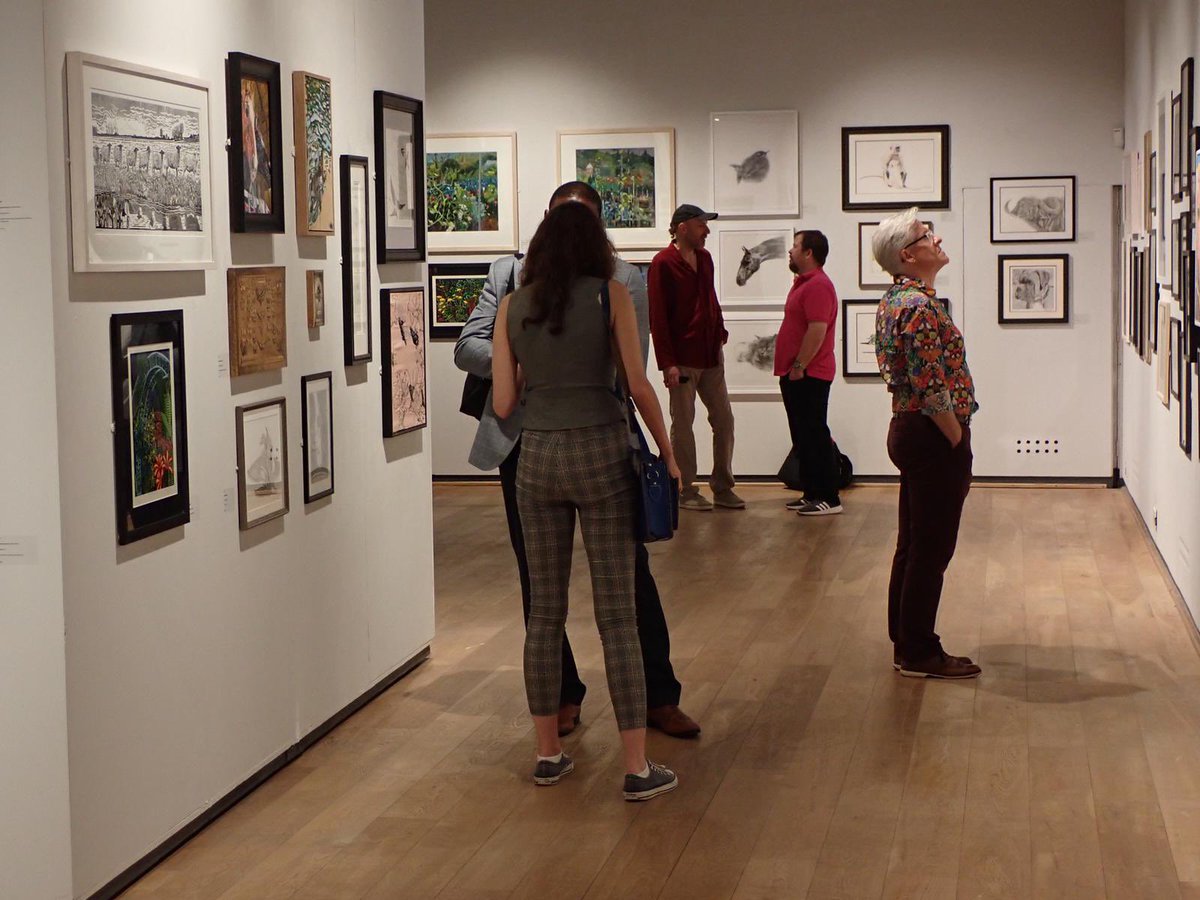 SGFADrawing's tweet photo. Today was the opening of the 101st @SGFADrawing open exhibition. It was so exciting to welcome people to the opening and enjoying the art. On until Saturday the 21st. https://t.co/wd7dbUPzpX