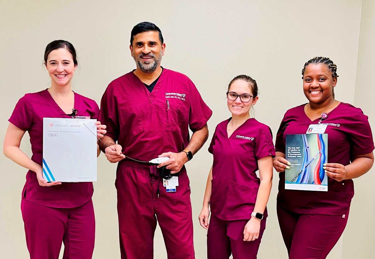 hmpVDM's tweet photo. From VDM’s #VenousDisease Topic Center: @CardioInstitute Is First in South Louisiana to Use @BDandCo #Venclose for Vein Treatment.
“The Venclose is a great new option to treat venous insufficiency and varicose veins,” said Dr. Satish Gadi (@heartdoc101). https://t.co/FUUT3jxZim https://t.co/bKwAmUcftM