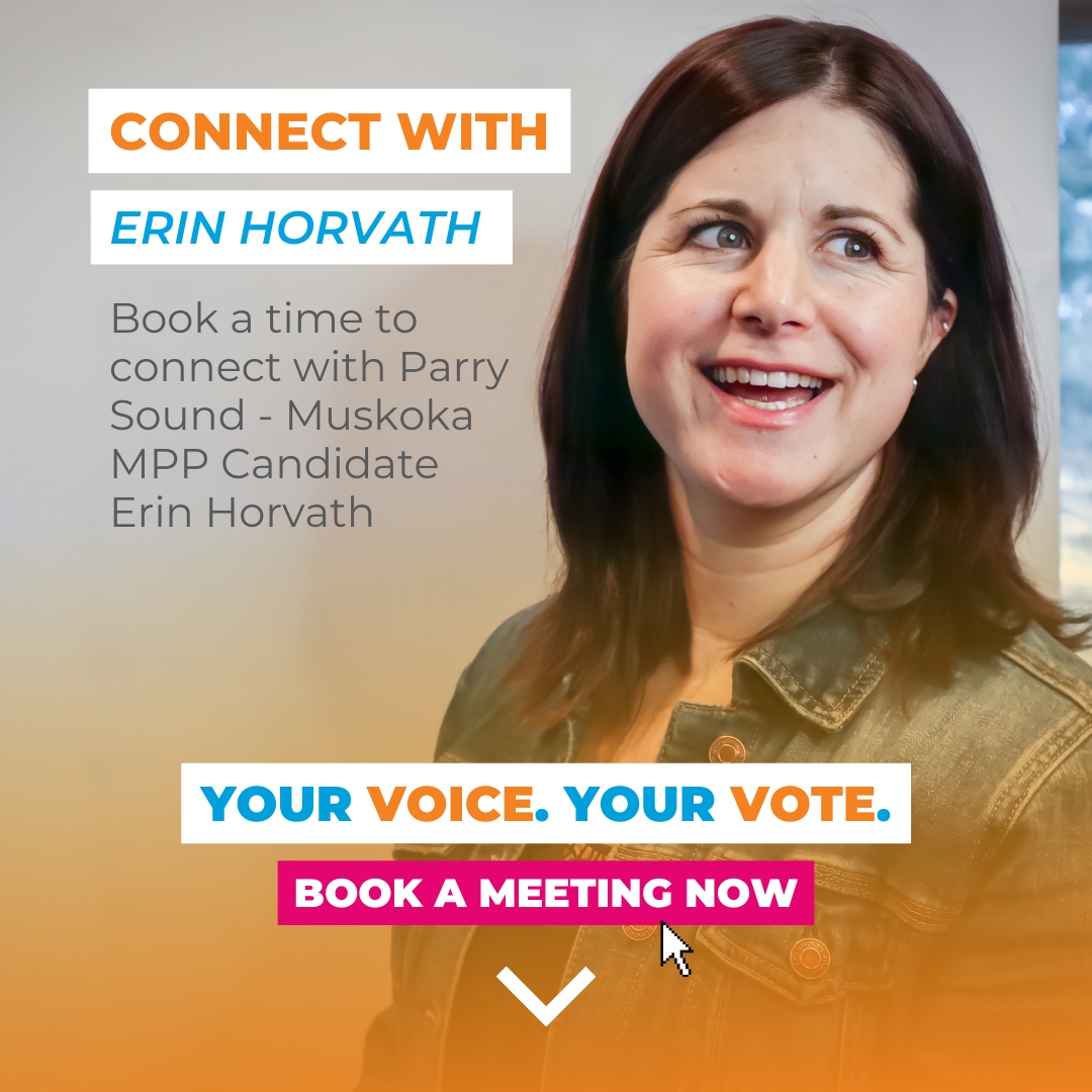 PSM_NDP's tweet photo. Erin has been busy connecting with the people of Parry Sound - Muskoka. Book a time to connect with her and ask your questions. 

Your Voice. Your Vote 👉 https://t.co/Xv9Dunahqd https://t.co/oiT9tMi52X