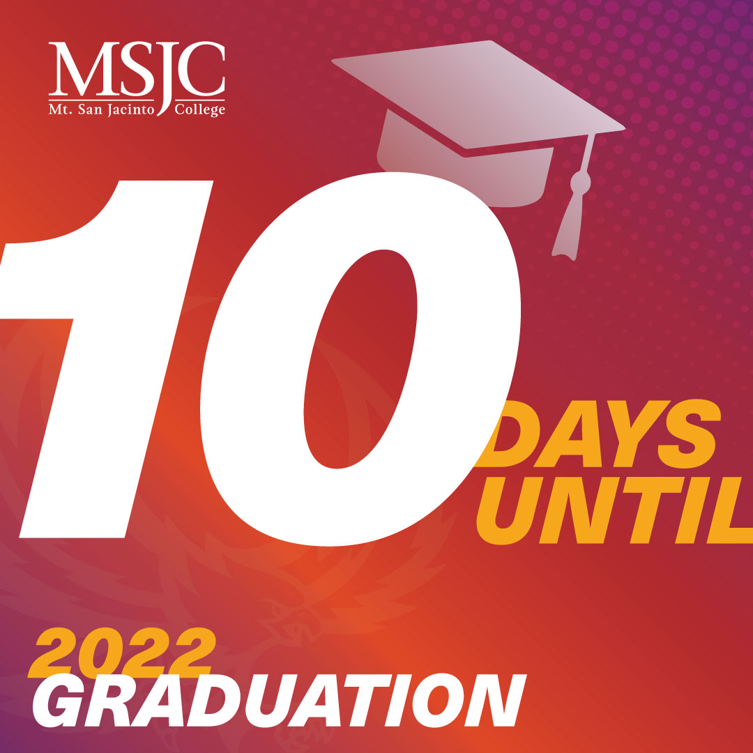 MSJCedu's tweet photo. The countdown to the 2022 MSJC Graduations at Pechanga Resort Casino has begun!

Class of 2022: Share your photos using #MSJCunstoppable or MSJCgrad2022 to be featured. https://t.co/pLjg74Uaqg