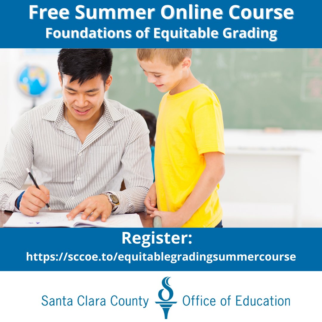 Attention Educators: Now is the time to plan for summer professional learning opportunities! The SCCOE is offering a FREE summer course on foundations for equitable grading. Learn more and register at sccoe.to/equitablegradi… #SummerLearning #Equity #ProfessionalLearning