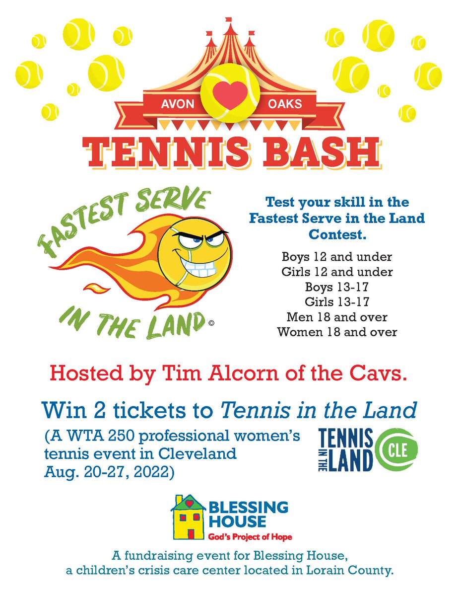 Who knew?
Tim Alcorn, voice of the Cavs, does tennis, too?
Tim will be at our Tennis Bash on Sunday, timing those serves to see whose is the fastest.  Come on down to Avon Oaks to hit a few balls, play some games and meet Tim in person.
Tickets available:  BHTennis22.givesmart.com