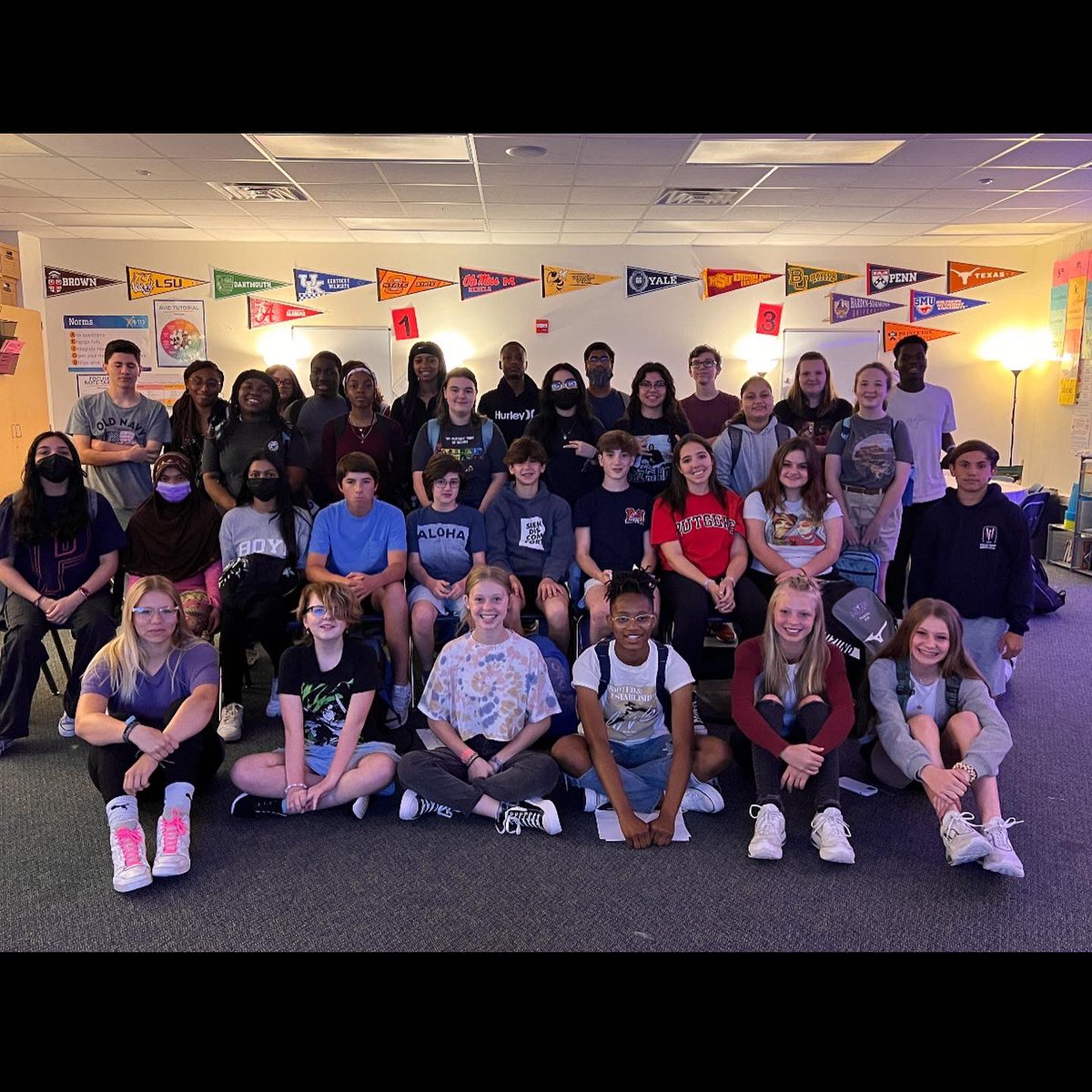 Today was such a “YAY” day in AVID. 8th graders had their farewell breakfast and we had former CMS alum Tyler share his college path with us! #ThisisAVID #cmsAVID