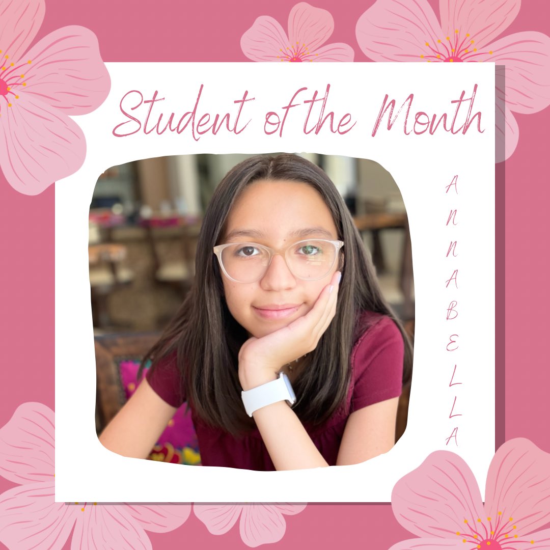 Student of the Month: Annabella!! 

Annabella has been a student at our studio for nine years! Starting at a young age, she participated in our Mini Mozarts class and segued into private piano lessons. She was nominated by her teacher, Laura B! GO ANNABELLA! 🎶🎹
