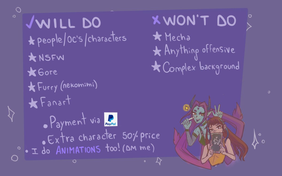 xelemi_art's tweet photo. ✨Commissions sheet updated! ✨
Likes/RTs will be much appreciated 💕 https://t.co/tYS1sAGbuG