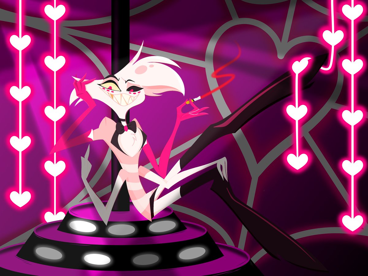 Nightfall_lrl's tweet photo. The boy is here!🕷💖🕸This is a point to myself I can do large, complex, full body pieces when I really want to💜 This one I did for me💙 #HazbinHotel #HazbinHotelAngelDust #AngelDust #Hazbin #HazbinHotelFanart #AngelDustRedesign #AngelDustHazbinHotel https://t.co/yRmDwcF5mc
