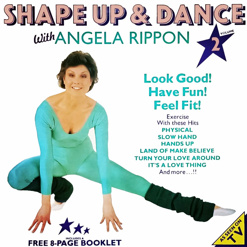 WhosThatGav's tweet photo. "Goodbye Chubby Thighs, Flabby Tummy, Sagging Bottoms. Look Good!.. Have Fun!.. Feel Fit!". Apparently anyway. #ShapeUpAndDance with #AngelaRippon. 🤸‍♀️💃🕺👯 https://t.co/sE1DilqgAo https://t.co/v37m4PNswN