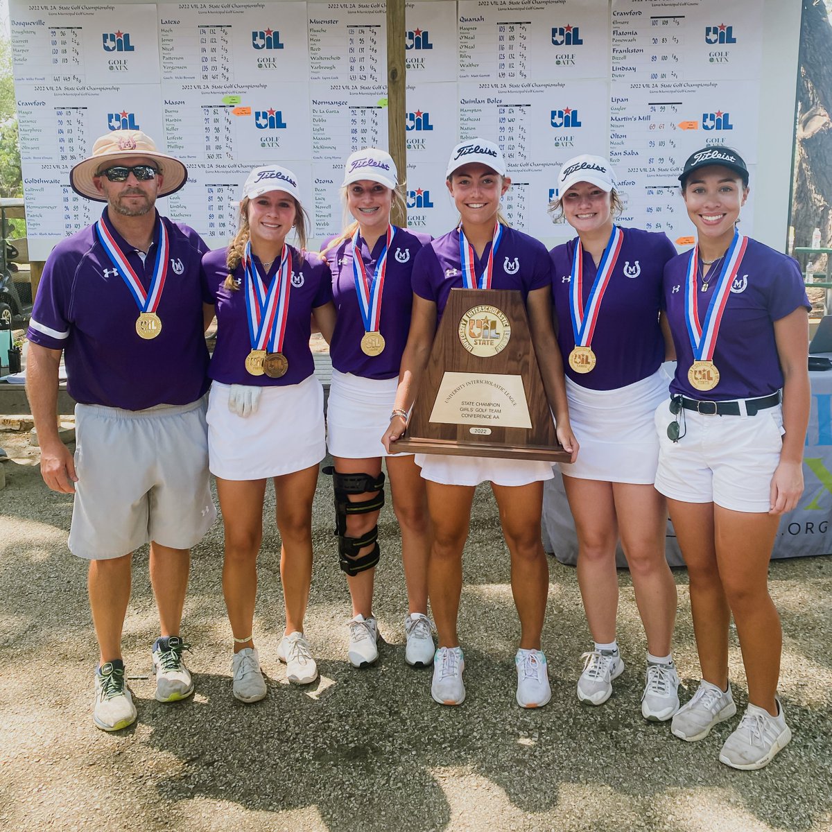 uiltexas's tweet photo. Congrats to Conference 2A #UILState Girls Golf Champions!

🏆 TEAM - Mason (📸)

🥇 INDIVIDUAL - Mia Nixon, Martin’s Mill

FULL RESULTS ➡️ https://t.co/cefT5ZaL6N https://t.co/Yzji0oS22K
