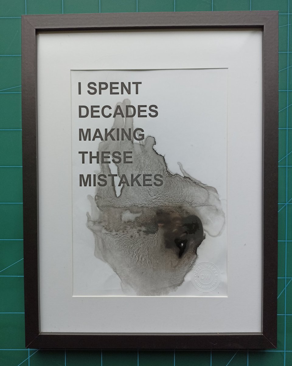 akaspareroom's tweet image. I SPENT DECADES MAKING THESE MISTAKES
2022. Ink, paint and turpentine.

#artandlanguage #limitededitionprint