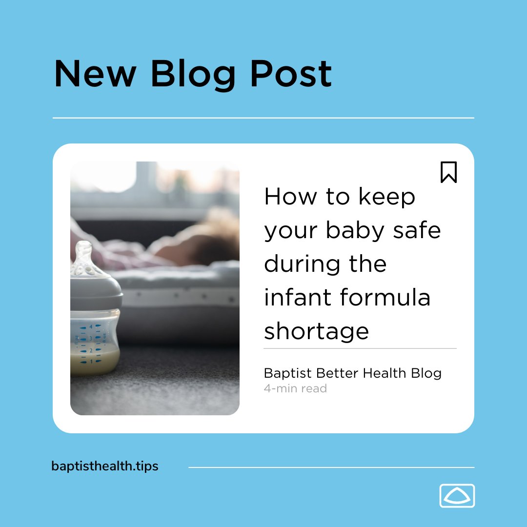 Dr. Christian Nunez with the Spence and Becky Wilson Baptist Children’s Hospital discusses the infant formula shortage, what’s behind it &amp; how to keep your baby safe on the Baptist Better Health blog. Read the article: bpt.st/3lhGH5h.