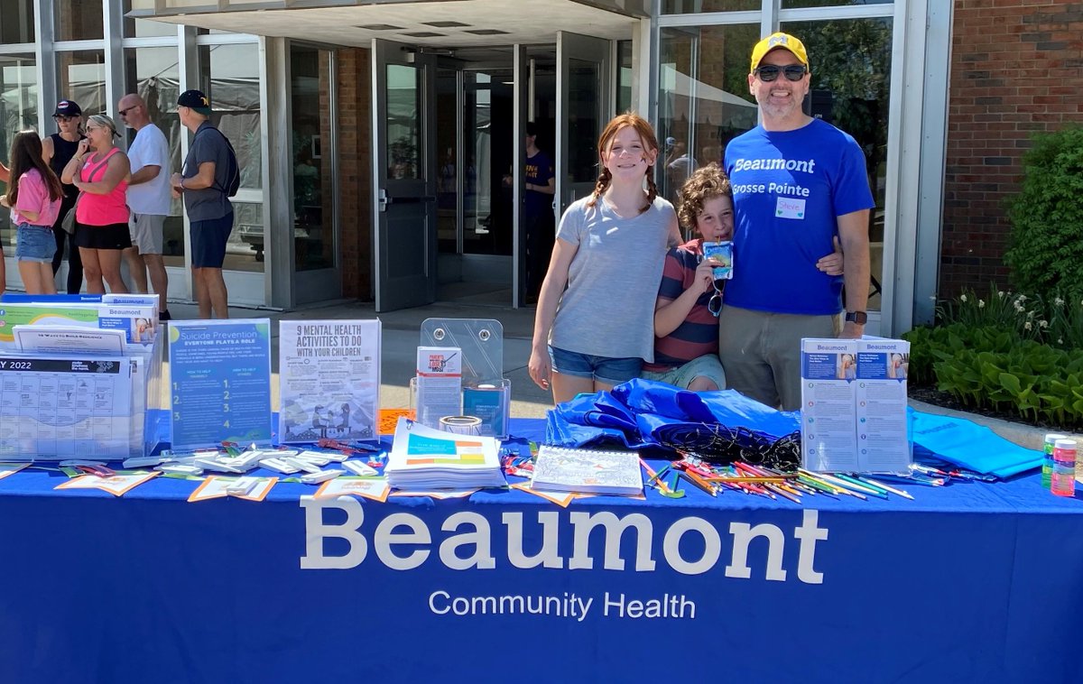 BeaumontFMGP's tweet photo. Proud to attend the Suicide Prevention Walk and Mental Health Fair at Grosse Pointe North with excellent organizations promoting mental health like Kevin's Song. We are proud of our coalition, @healthygrossepointe, for promoting mental health and reducing stigma. https://t.co/SBztJZE20Y