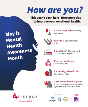 AlcornDOS's tweet photo. May is Mental health Awareness Month. Take some time to get in tune with yourself and check in on others. We are all in this together!

These tips are sponsored by https://t.co/JBeRafuNdN. https://t.co/3nmYwMSiQZ