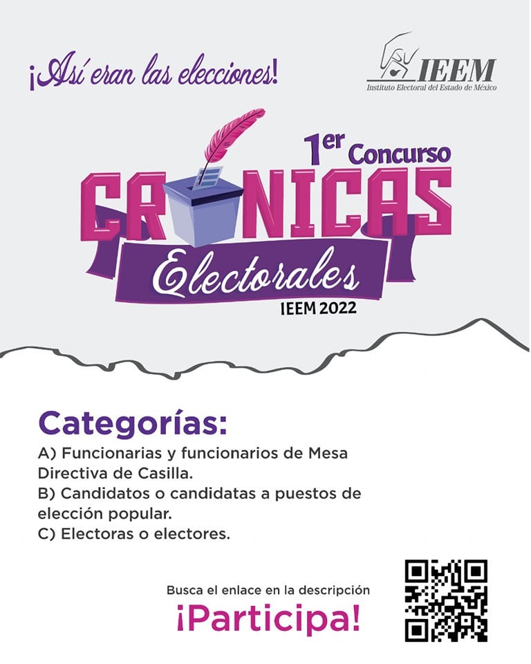 RedAndromedaOf1's tweet photo. 💜Nuestros Aliados del IEEM Oficial , te invitan a participar en el primer concurso de Crónicas Electorales.

🙋🙋‍♀️No pierdas la oportunidad de tener esta gran experiencia.

🔗Da click en el siguiente enlace para consultar las bases de la convocatoria:

https://t.co/ttpN4yGCeo https://t.co/v0Lm7HLQ0o