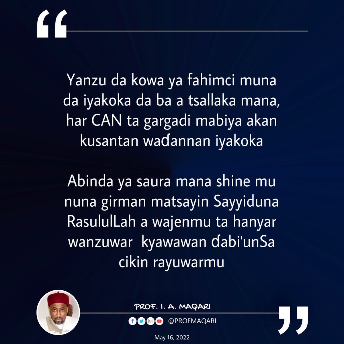 Prof. Ibrahim Maqari tweet media