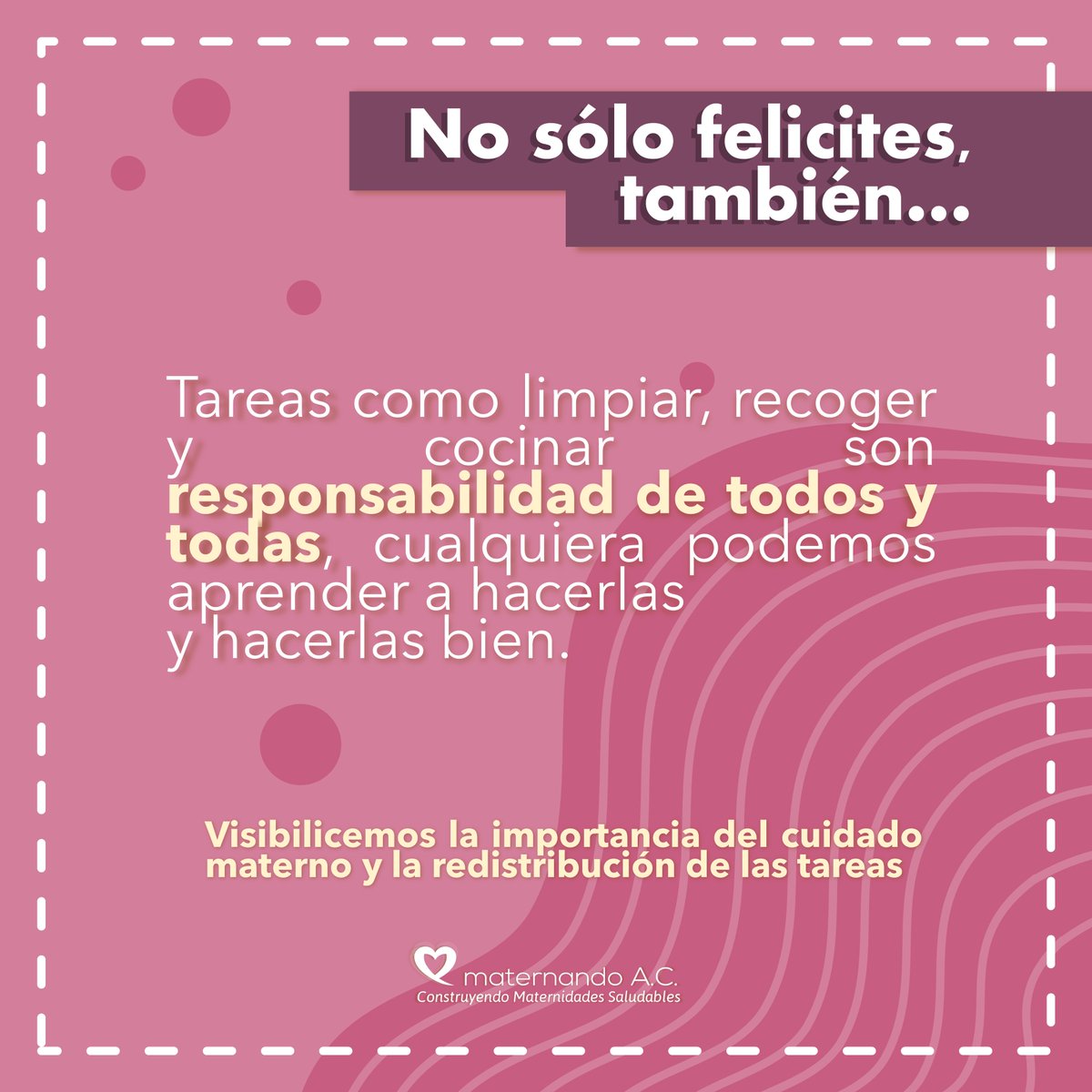 maternandoAC's tweet photo. Durante el mes de mayo acostumbramos a celebrar a algunas mujeres por ser madres, ayúdanos a visibilizar todas las labores que realizamos las madres y crear consciencia sobre el trabajo colaborativo. https://t.co/XHilYiboda