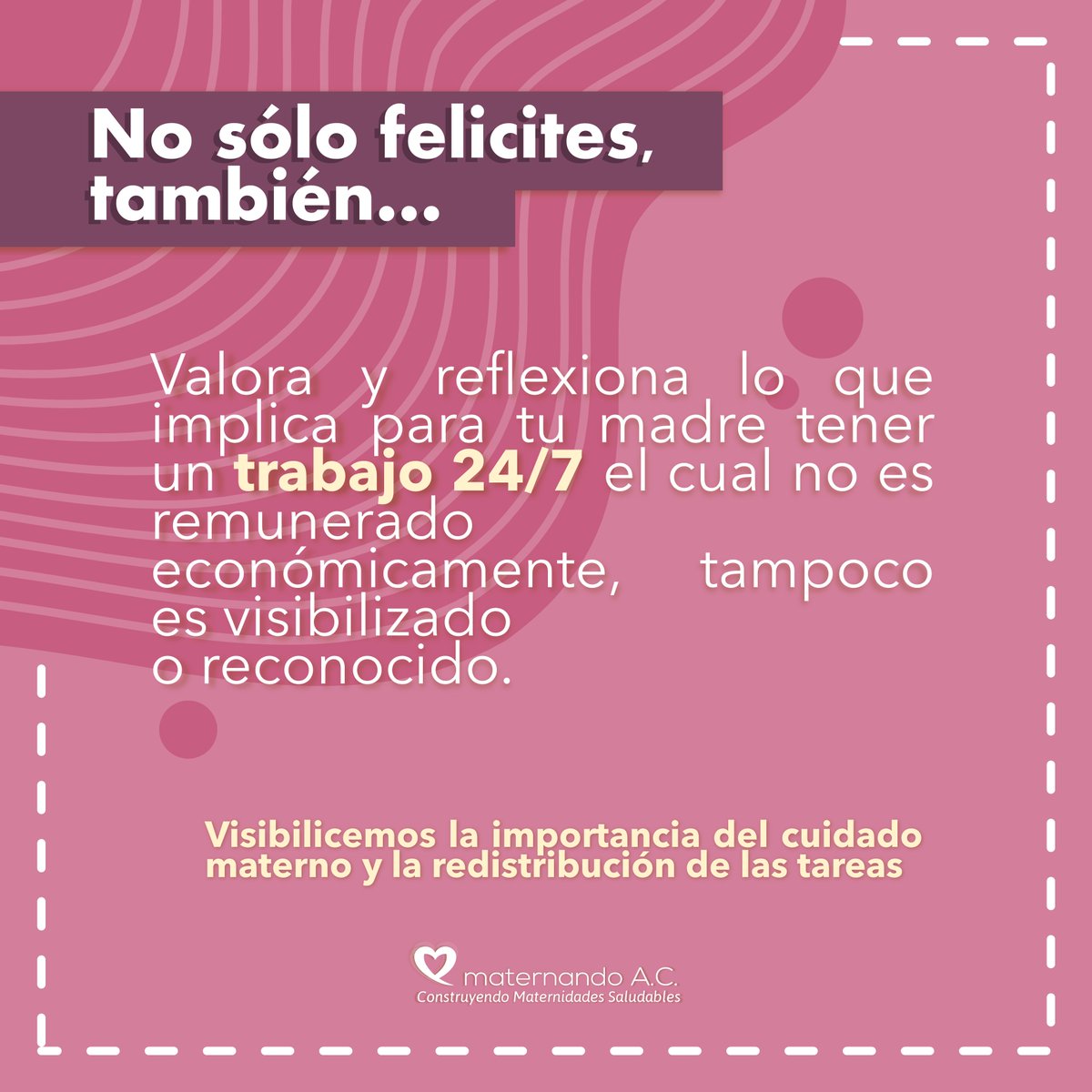 maternandoAC's tweet photo. Durante el mes de mayo acostumbramos a celebrar a algunas mujeres por ser madres, ayúdanos a visibilizar todas las labores que realizamos las madres y crear consciencia sobre el trabajo colaborativo. https://t.co/XHilYiboda