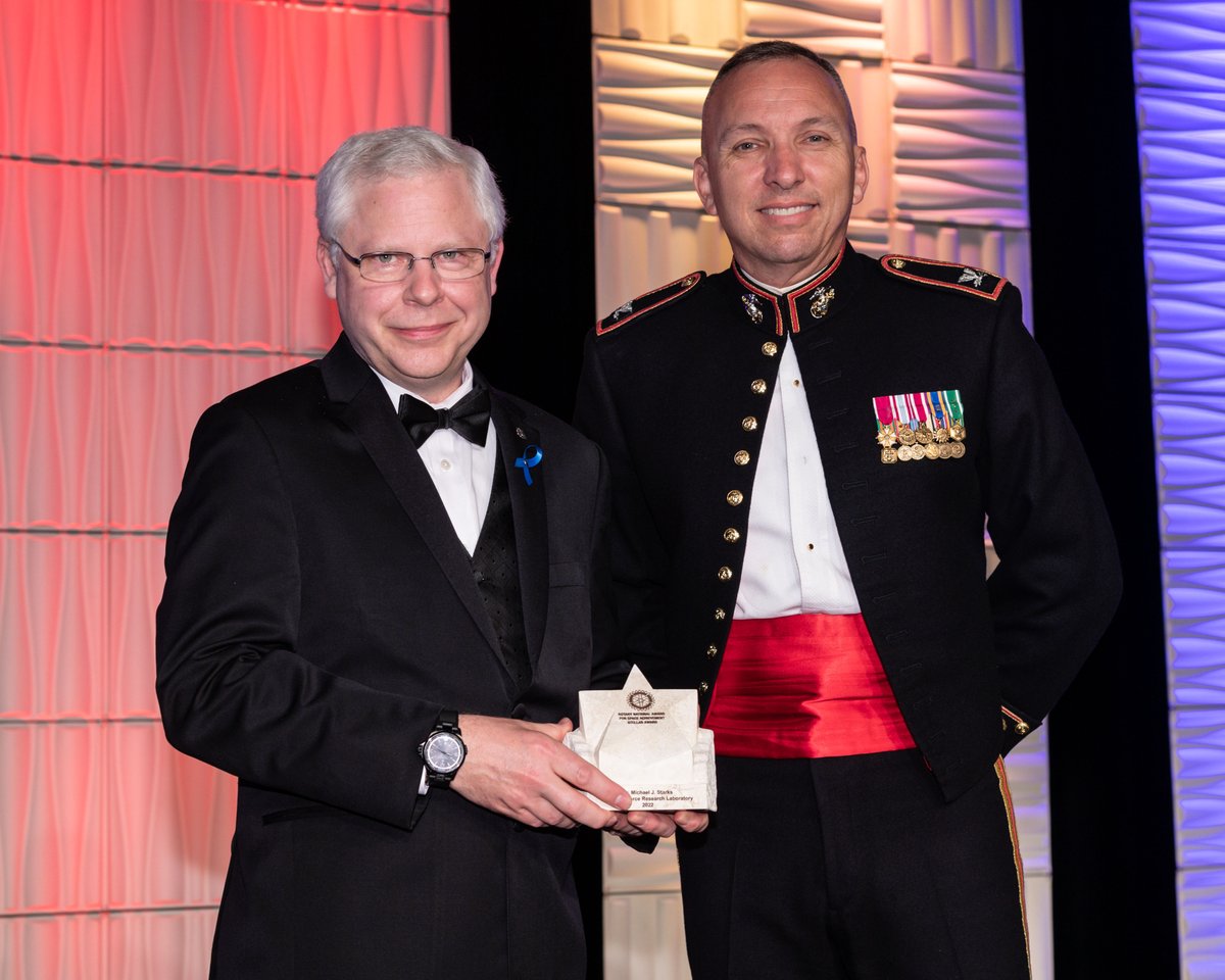 AFResearchLab's tweet photo. Congratulations our own Dr. Michael Starks and Mr. Bent Taft, making AFRL proud by being the 2022 Rotary National Award for Space Achievement (RNASA) Stellar Award winners!
#Space #RNASA #AFResearchLab @RNASAFoundation https://t.co/KM3l5f0v5h