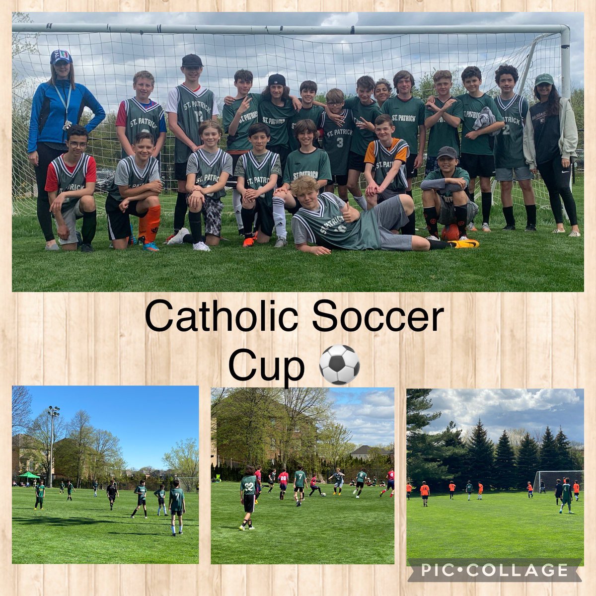 demeoje's tweet photo. Day 1 of our Catholic Soccer Cup was filled with excitement and sunshine! The boys played very well together and ended up with 2 wins, 1 loss and 1 tie! 👏😍 @StPatrickB @MsPetruzzi https://t.co/xleN6l8jqH