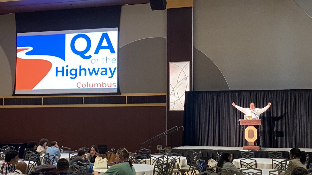 dsynadinos's tweet photo. That’s a wrap! @JosephBealeQA closes out @QAortheHighway 2022 as the rest of the team has a Tuesday afternoon come down. A great return for a great conference! Looking forward to 2023! #qaoth #qaorthehighway https://t.co/qdu1EE4Qgu
