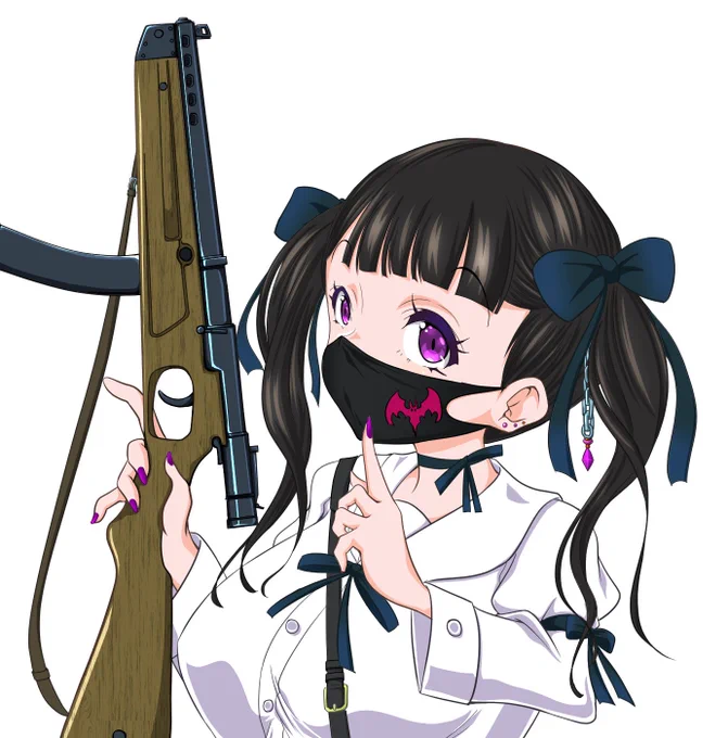コミッションで描かせていただきました
今回は試製二型機関短銃+地雷メイクチックなやつ
武器も地雷メイクもそんなに多分正確ではないですがあくまでそれっぽく・・・w
今回顔とか髪とか上手くかけた自信があるんでせっかくなのでバストアップも載せときますw 