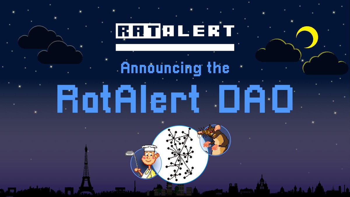RatAlertNFT's tweet photo. The #RatAlertDAO is coming! Being built from day one as a community &amp; governance project, #RatAlert is different from other #Play2Earn games. We have lots of proposals coming up to address the current market situation and we bet you’re gonna love them! https://t.co/h9B5w2BSf6