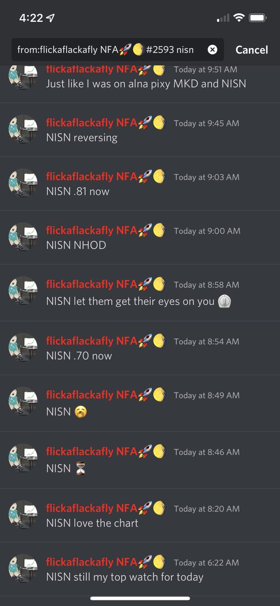 flickaflackafly's tweet photo. $NISN was on her neck from the jump! Don’t miss nasty alerts like this before the crowd! Free discord to help you become a better trader 

https://t.co/8tNl5RsrcQ https://t.co/iOJQvN1Uzm